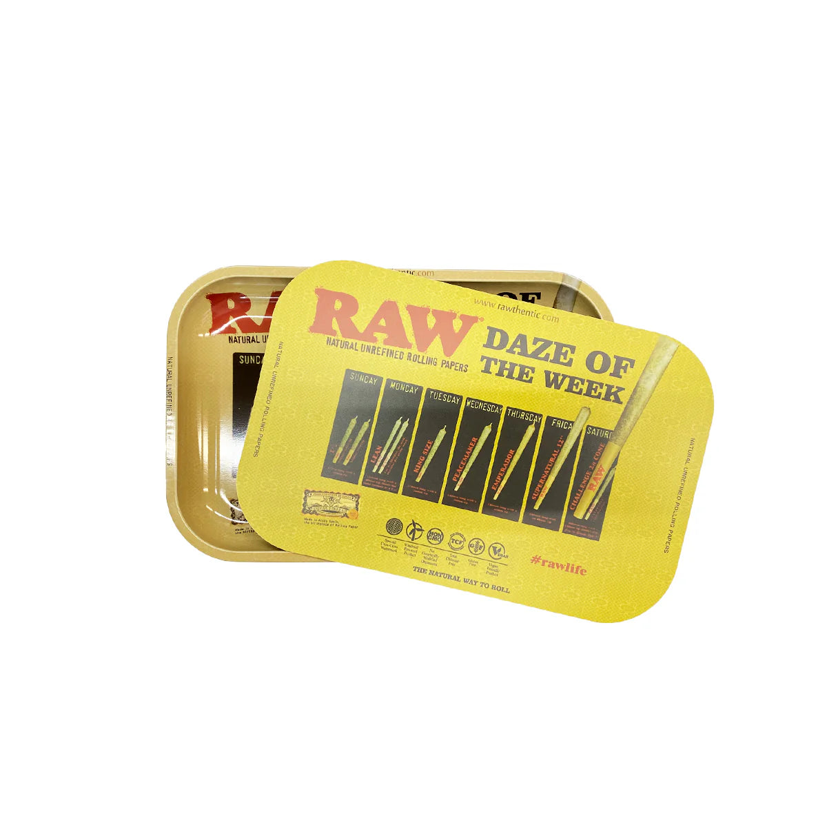 RAW MAGNETIC LID MEDIUM METAL ROLLING TRAY-SIZE-7.5*11.5*