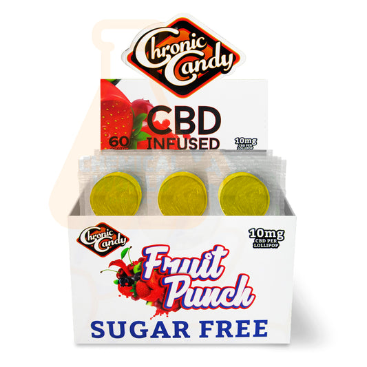 CHRONIC CANDY-CBD LOLLIPOP-FRUIT PUNCH SUGAR FREE