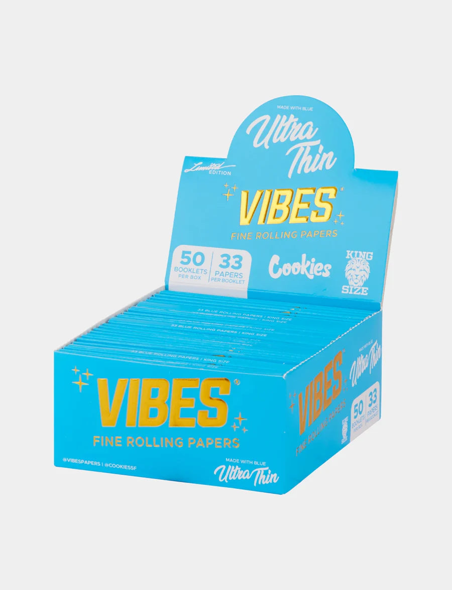 VIBES x COOKIES - King Size Slim Blue Rolling Paper Booklets
