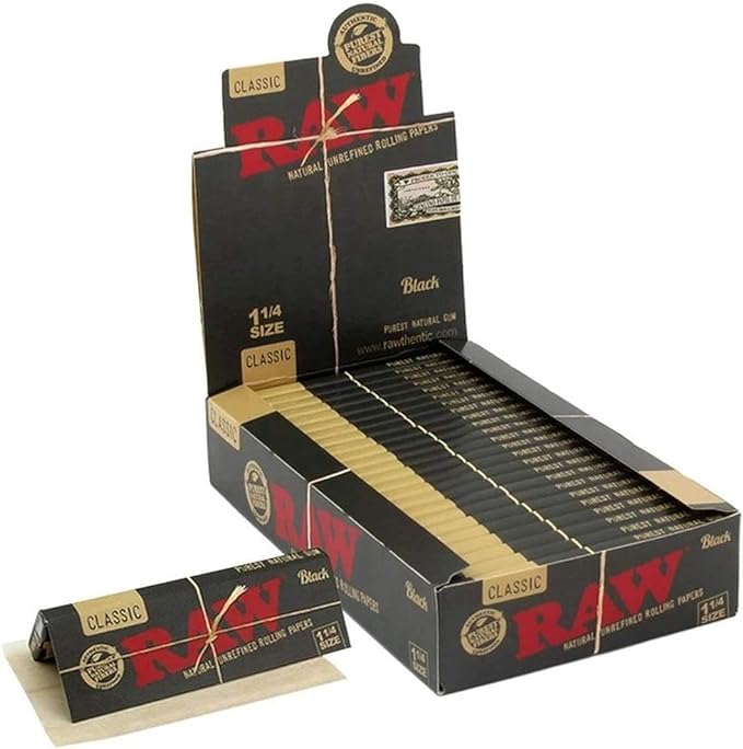 RAW CLASSIC BLACK 1 1/4 (24PCS)