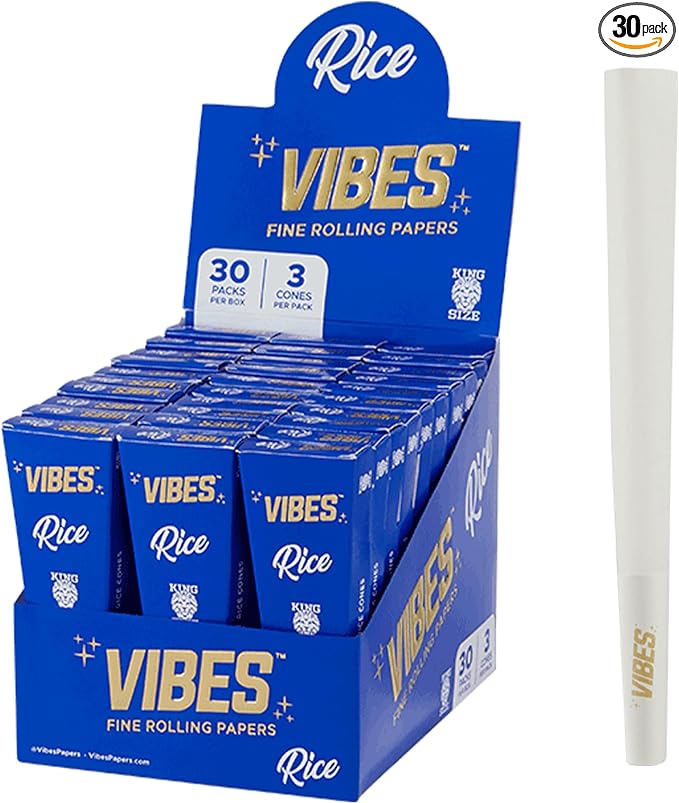 VIBES RICE CONES BLUE KING SIZE