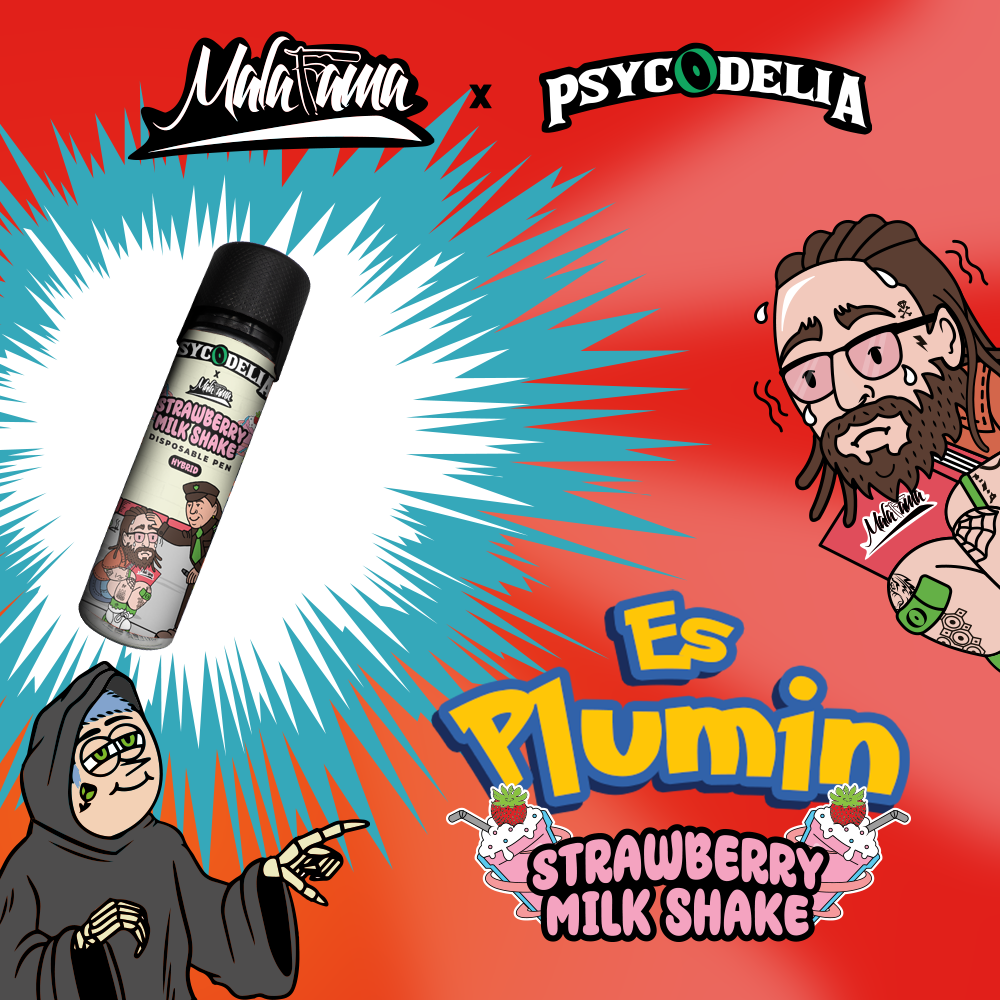 PSYCODELIA X MALA FAMA DISPOSABLE - LIQUID DIAMONDS 2G - STRAWBERRY MILSHAKE HYBRID - 5/PACK