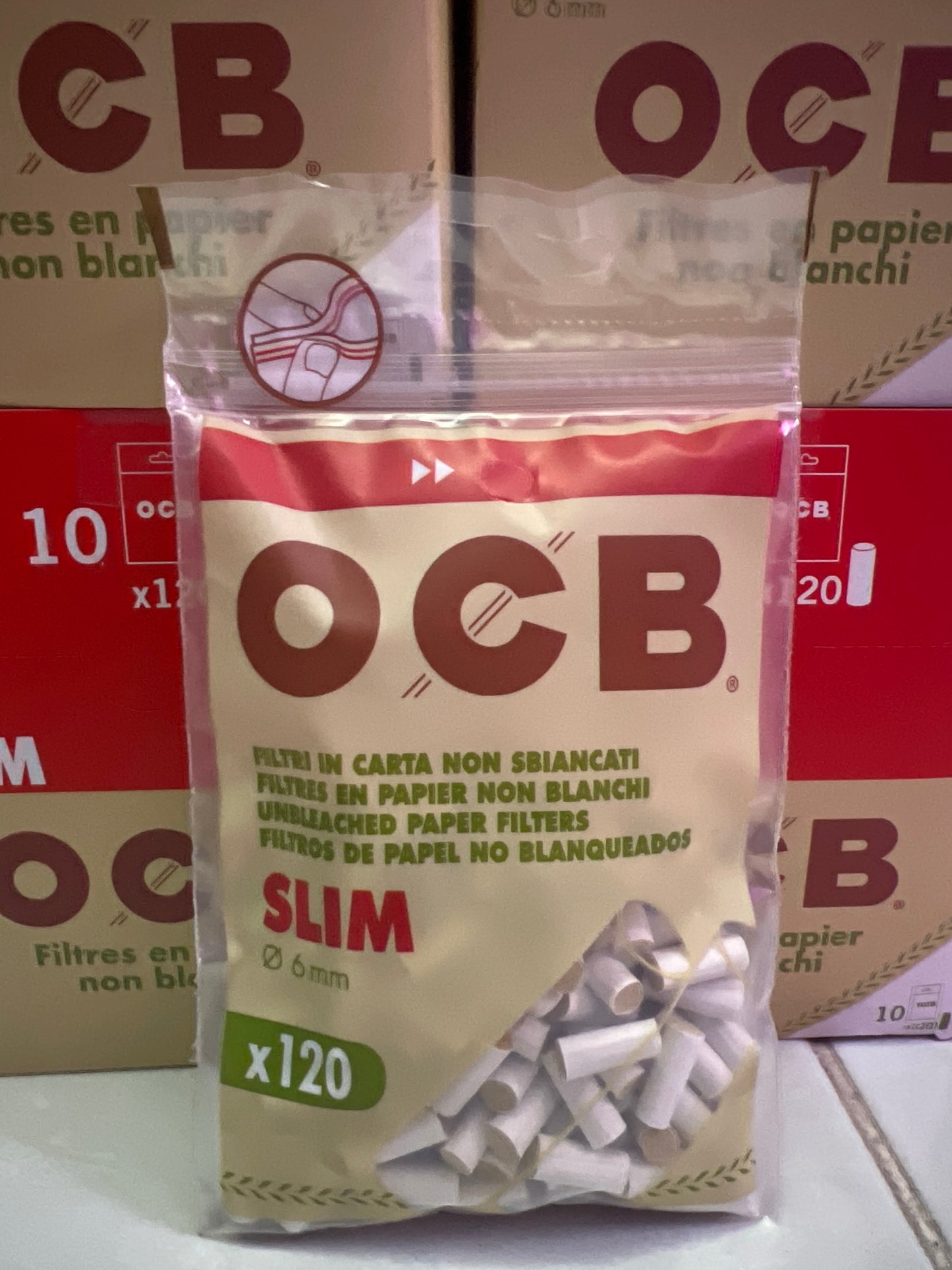 OCB FILTRO ORGANIC SLIM BIO(10 X CAJA)