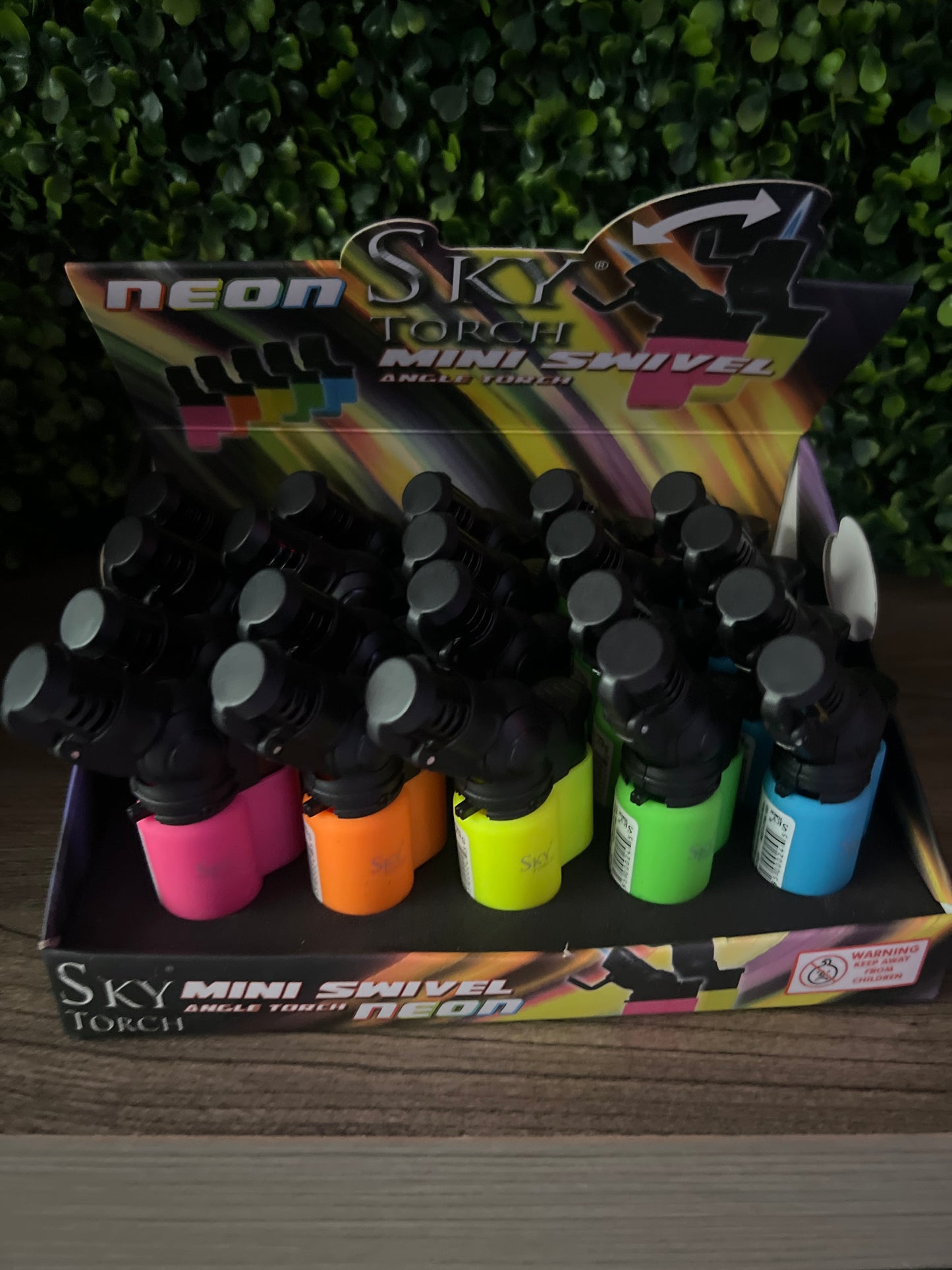 SKY TORCH MINI SWIVEL NEON ANGLE TORCH 20CT/DISPLAY SK605SVN