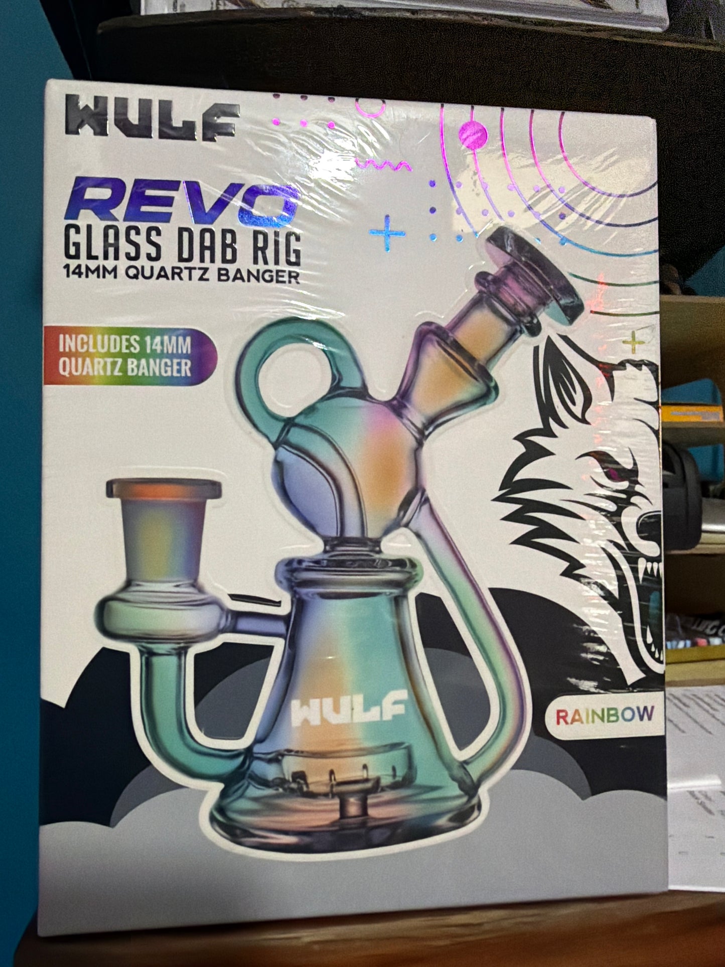 Wulf Glass Revo 14mm Dab Rig with Quartz Banger FULL