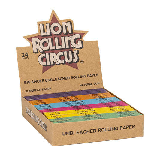 LION ROLLING CIRCUS UNBLEACHED KING SIZE PAPER(24 PCS)
