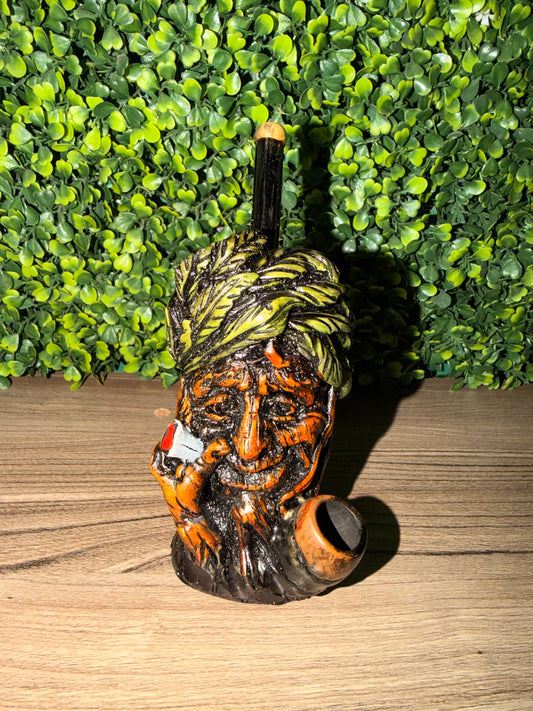 HAND CRAFTED MEDIUM PIPE- SMOKIN' TALLYMAN