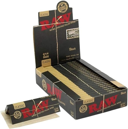 RAW CLASSIC BLACK 1 1/4 (24PCS)
