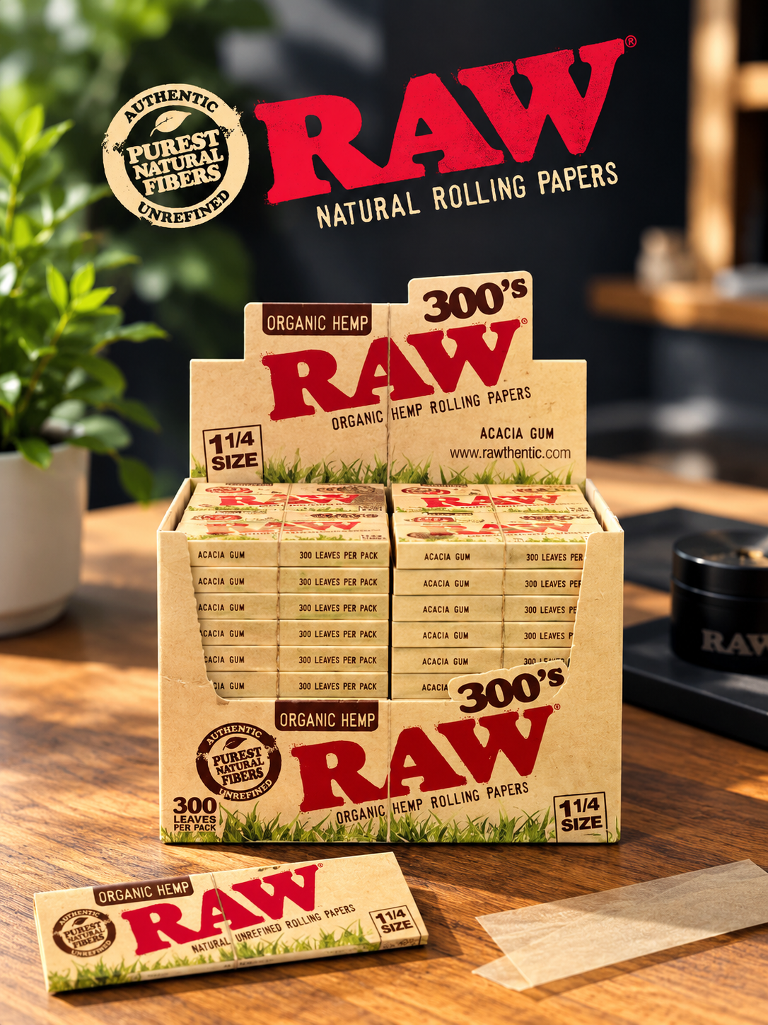 RAW ORGANIC HEMP 300's ( 40 PCS)