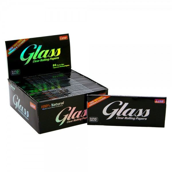 GLASS CLEAR ROLLING PAPERS KING SIZE(24 pcs)