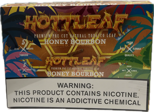 HOTTLEAF PREMIUM PRE-CUT NATURAL TABACCO LEAF HONEY BOURBON