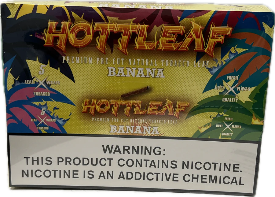 HOTTLEAF PREMIUM PRE-CUT NATURAL TABACCO LEAF BANANA