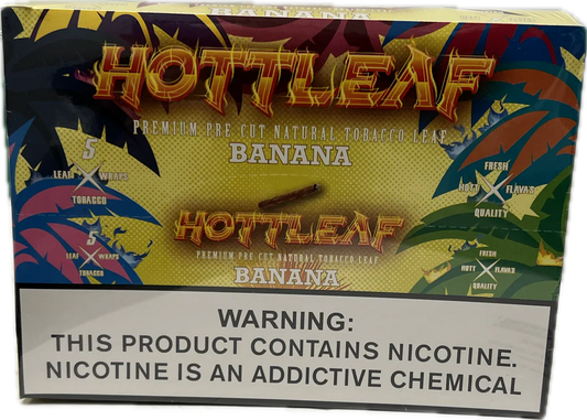 HOTTLEAF PREMIUM PRE-CUT NATURAL TABACCO LEAF BANANA