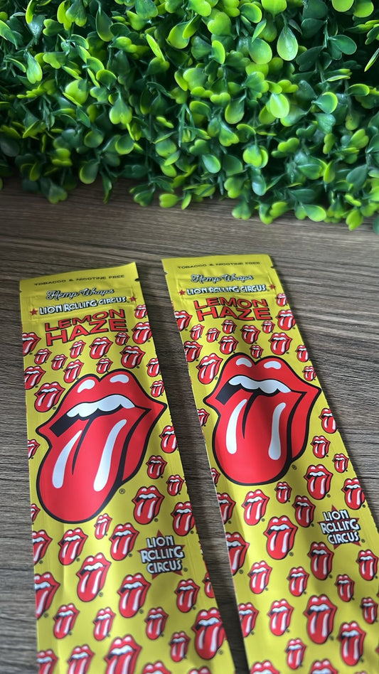 LION ROLLING CIRCUS HEMP WRAP ROLLING STONES LEMON HAZE