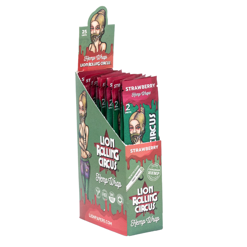 LION ROLLING CIRCUS HEMP WRAP STRAWBERRY