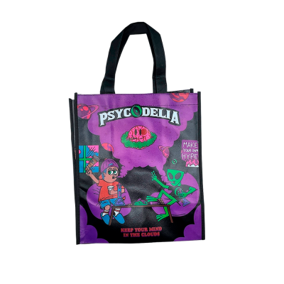 PSYCODELIA TOTE BAG-SMOKE SESH PURPLE (PSY-162)