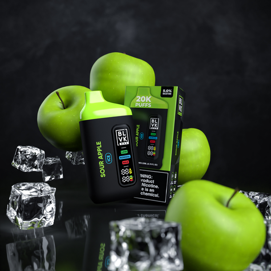 BLVK BAR DISPOSABLE 20K 5% SOUR APPLE ICE DPOD-00465