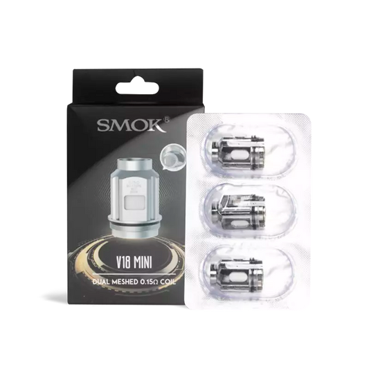 SMOK-COIL TFV18 MINI- DUAL MESHED 0.15 OHMS -PAQUETE CON 3 PIEZAS