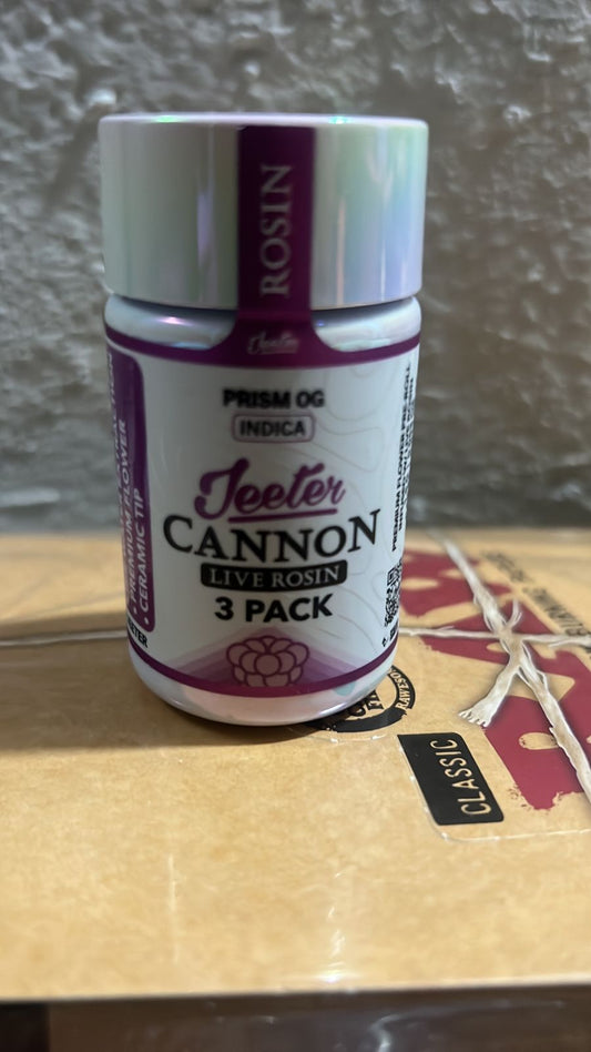 JEETER CANNON LIVE ROSIN 1.5 GR  BLANCO Y NEGRO