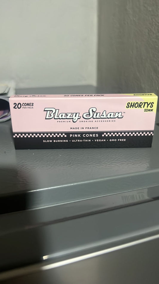 BLAZY SUSAN CAJA CON 20 CONOS ROSAS SHORTY 53MM (12 PCS)