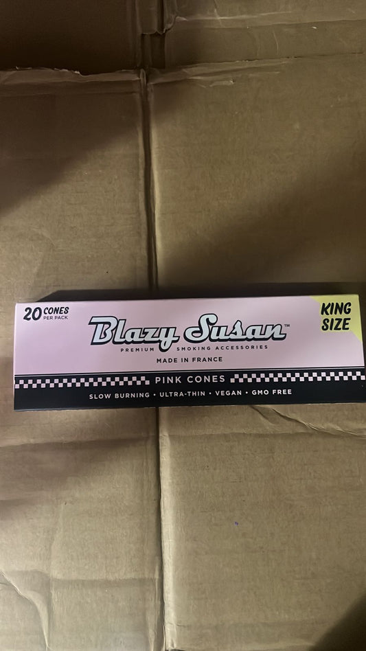 BLAZY SUSAN CAJA CON 20 CONOS ROSAS KING SIZE (12 PCS)