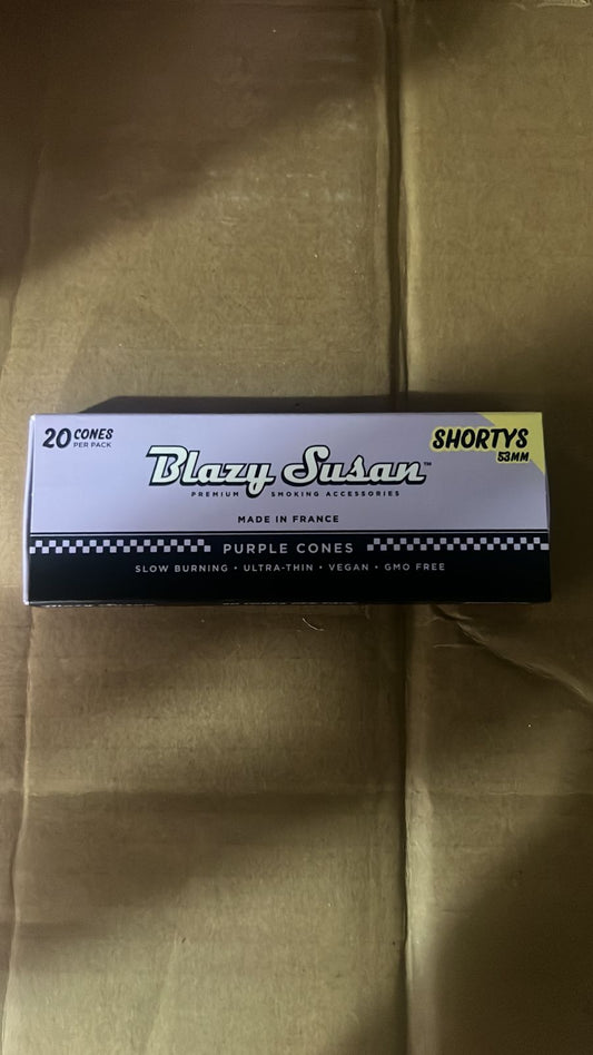 BLAZY SUSAN CAJA CON 20 CONOS MORADO SHORTY 53MM (12 PCS)