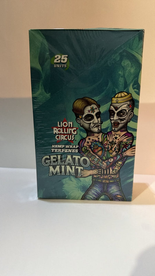 LION ROLLLING CIRCUS HEMP WRAPS TERPENES GELATO MINT