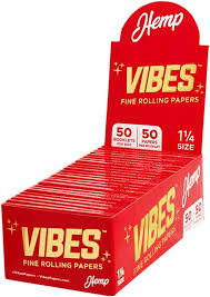 VIBES PAPER BOX - 1.25" HEMP- ROJO