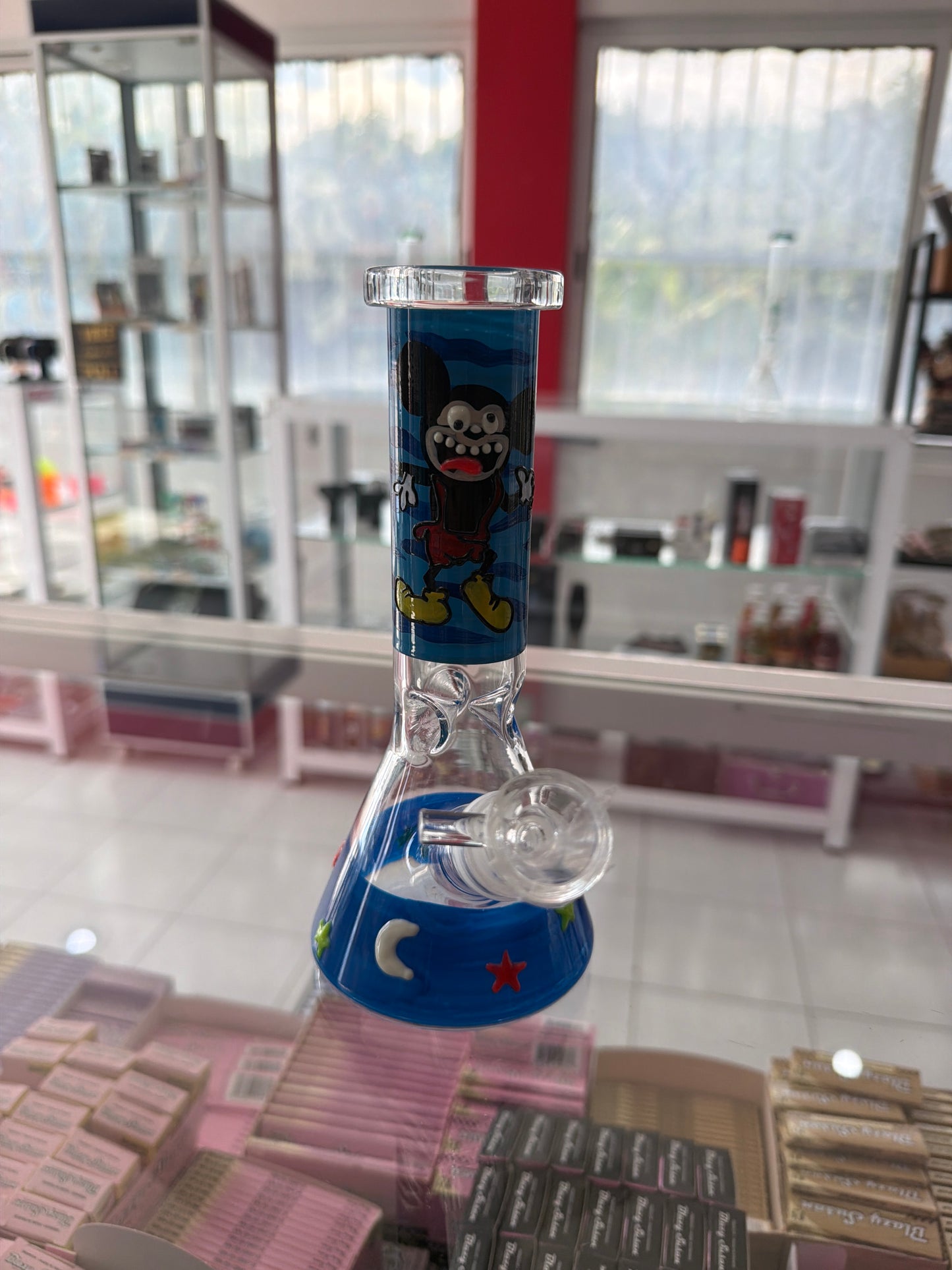 WATER PIPE 8 INCH BEAKER MOUSE LOCOTE DESING