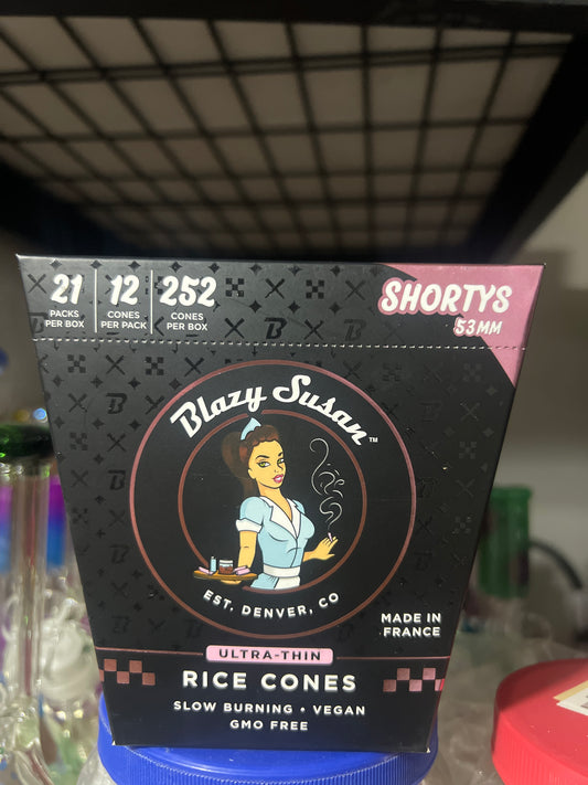 BLAZY SUSAN CONOS DE PAPEL DE ARROZ SHORTY (21 PCS)
