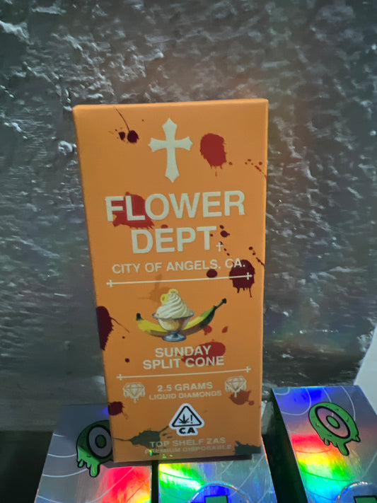 FLOWER DEPT LIQUID DIAMOND - DISPOSABLE 2.5G-SUNDAY SPLIT CONE