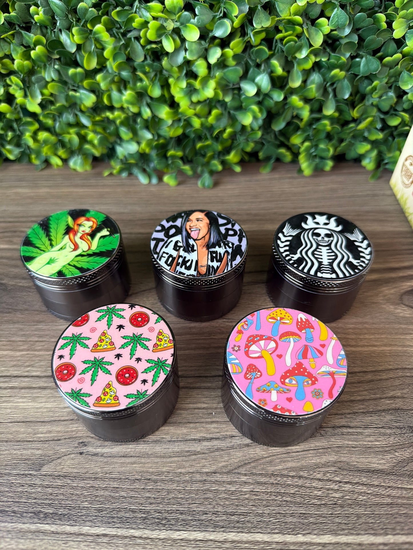 Premium Zinc 50mm Grinders With UV Printing