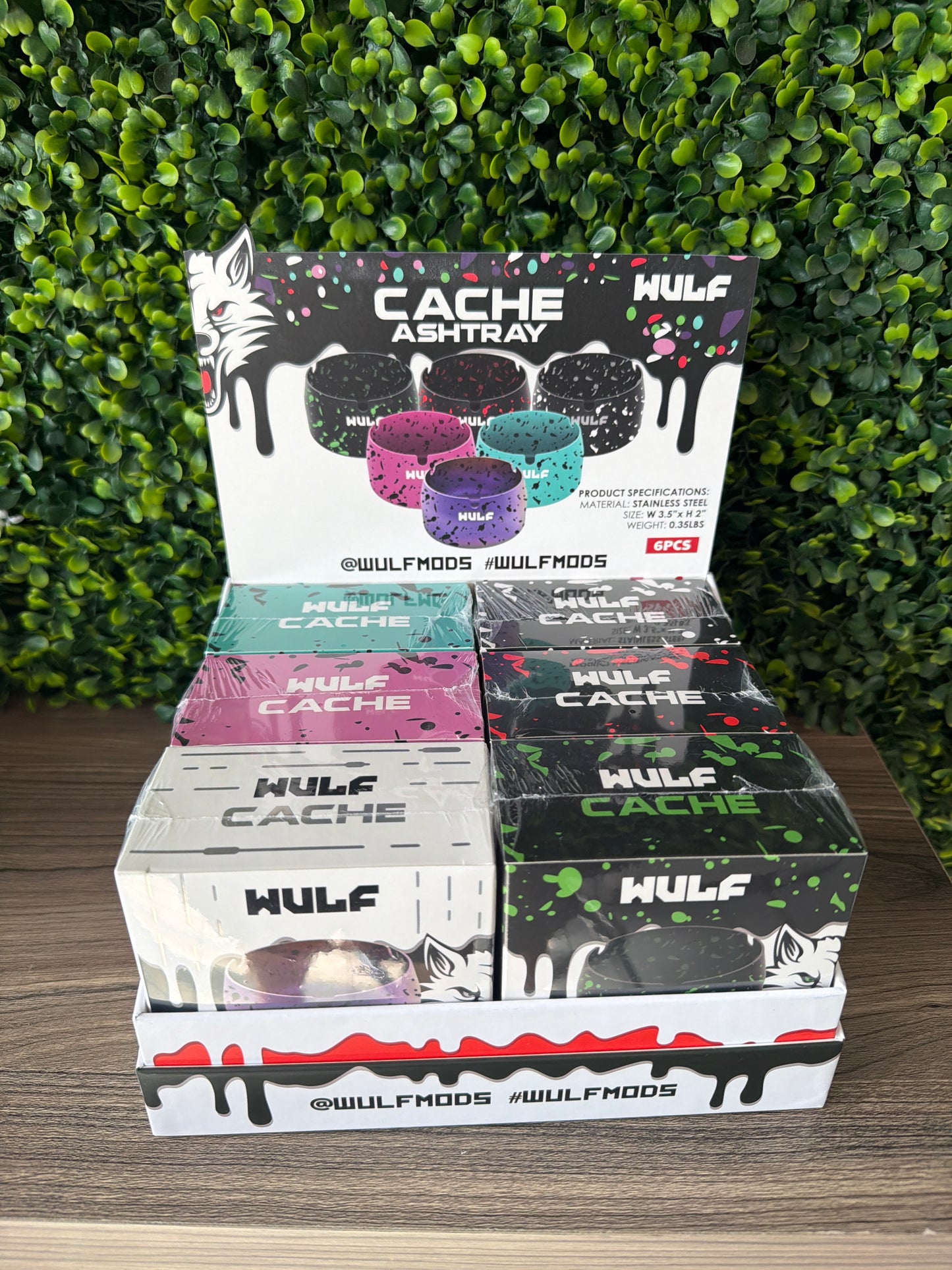 Wulf Cache Ash Tray 6pk Display