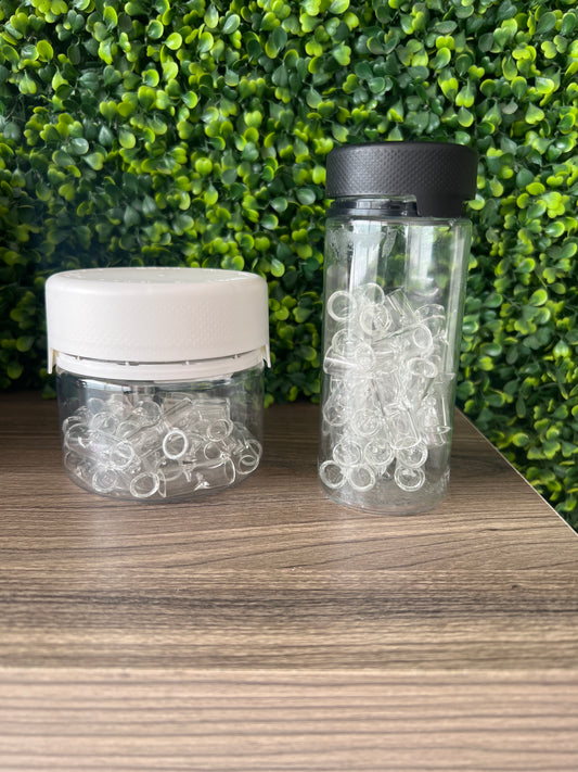 1.25" CLEAR GLASS TIPS (50PCS) CC
