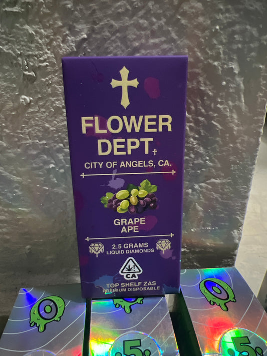 FLOWER DEPT LIQUID DIAMOND - DISPOSABLE 2.5G-GRAPE APE