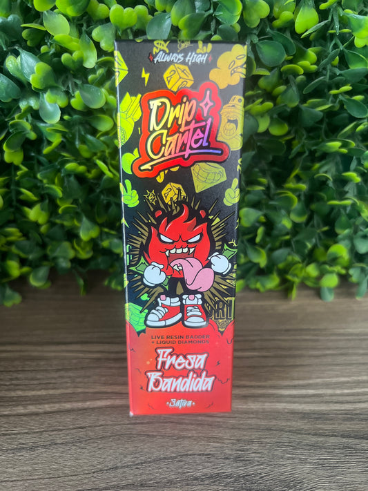 DRIP CARTEL - DESECHABLE 1.1G (SATIVA) LIQUID DIAMONDS - FRESA BANDIDA
