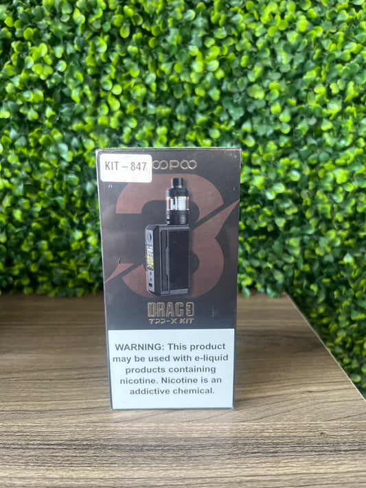 VOOPOO DRAG 3 KIT 177W TPP-X TANK BLACK UMBER KIT-847