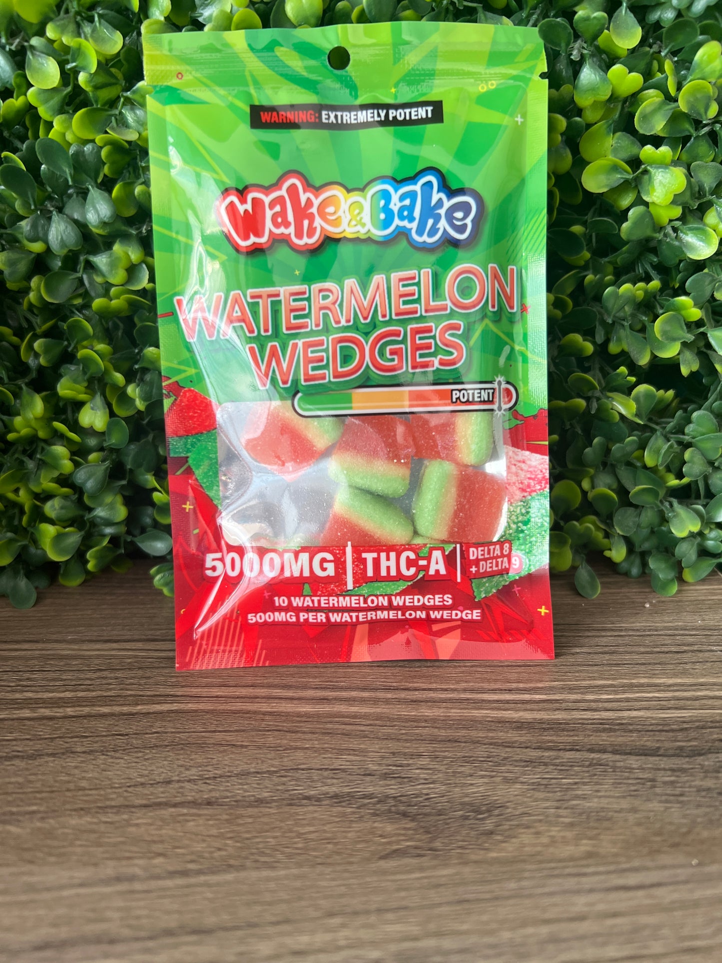 WAKEABAKE GUMMIES 10/BG P DISP WATERMELON WEDGES