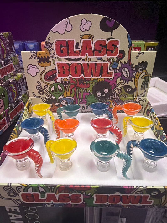 GLASS BOWL 14MM NICE HANDLE 12 PCS