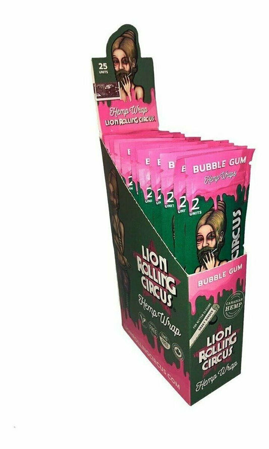 LION ROLLING CIRCUS HEMP WRAP BUBBLE GUM