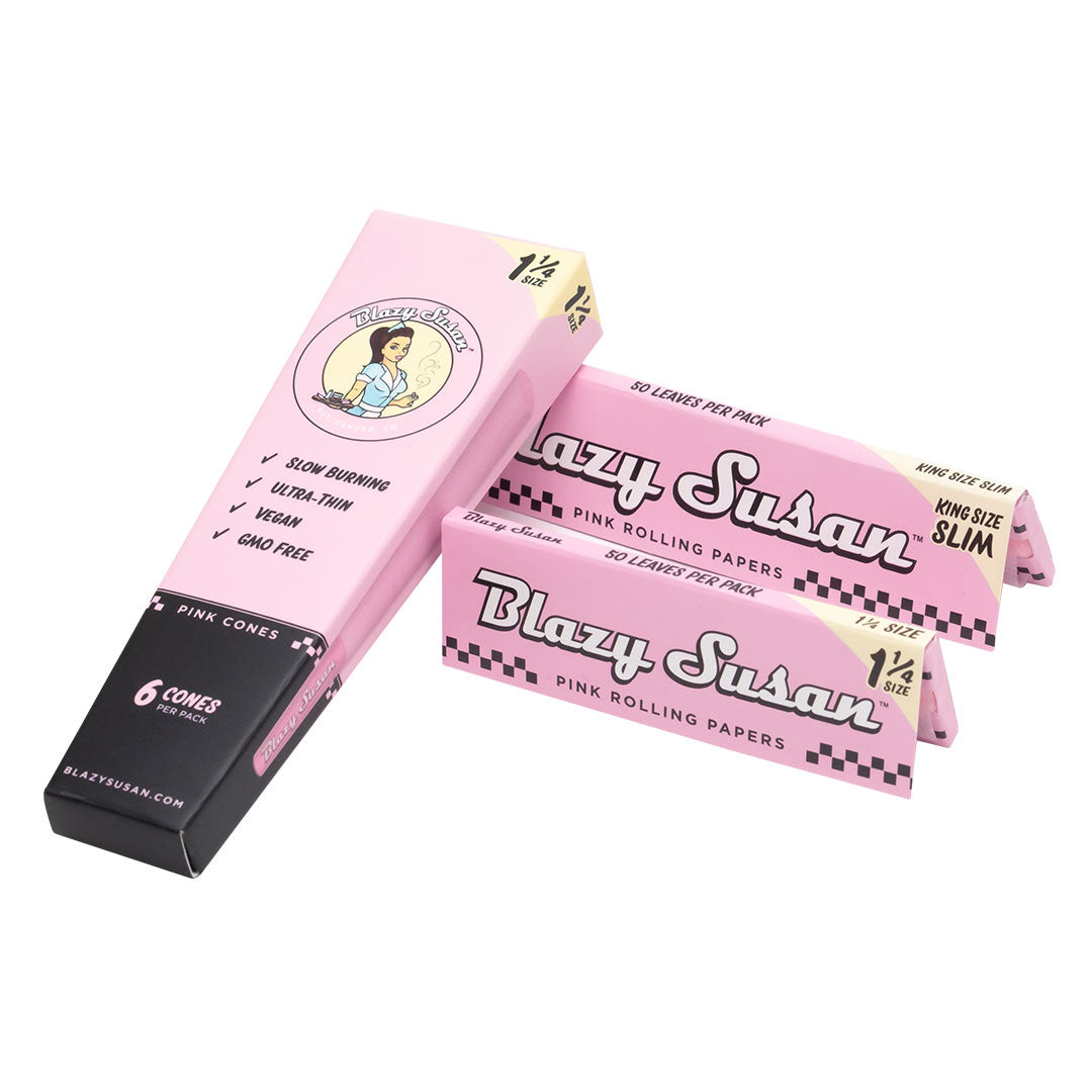 BLAZY SUSAN PINK CONES 1 1/4 6pz (21 PCS)