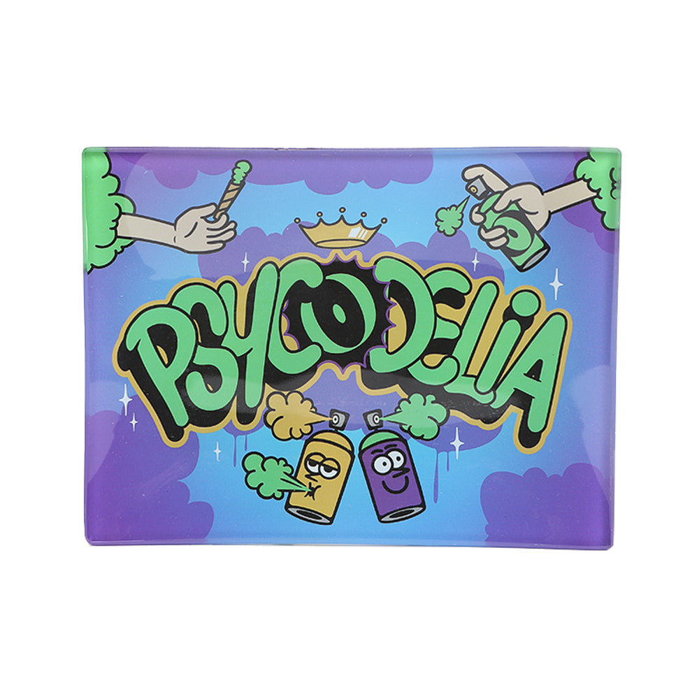 PSYCODELIA GLASS TRAY MINI GRAFITI PSY-058