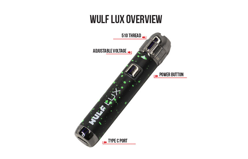 WULF LUX CARTRIGE VAPORIZER VARIOS COLORES